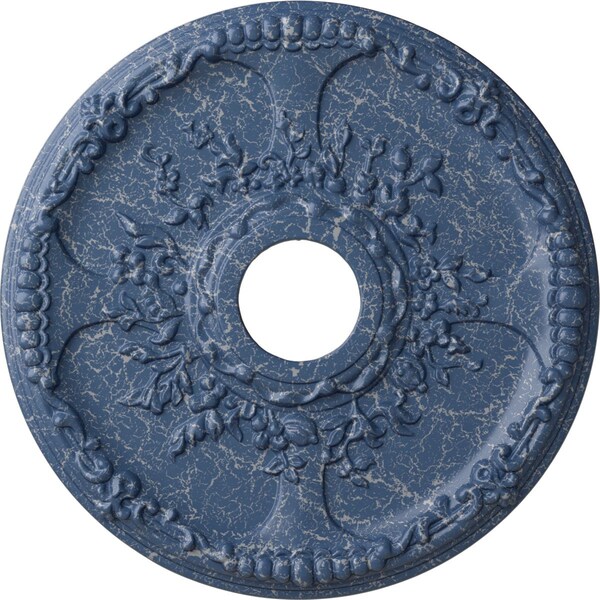 Ekena Millwork Antioch Ceiling Medallion (Canopies up to 3 1/2"), 18"OD x 3 1/2"ID x 1 3/8"P, Americana Crackle CM18SEAMC - main